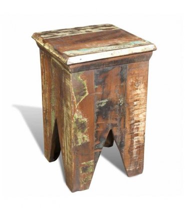 vidaXL Stool Solid Reclaimed Wood
