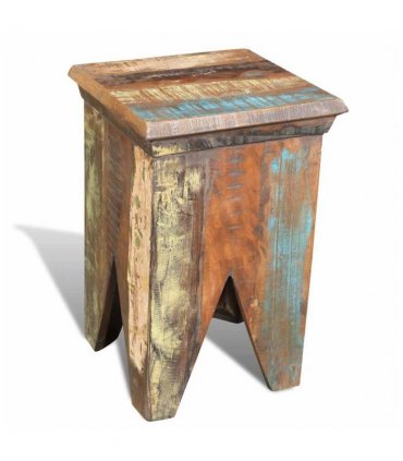 vidaXL Stool Solid Reclaimed Wood