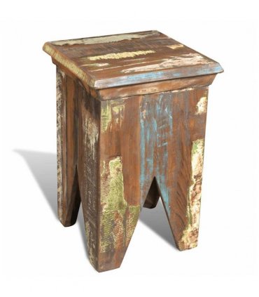 vidaXL Stool Solid Reclaimed Wood