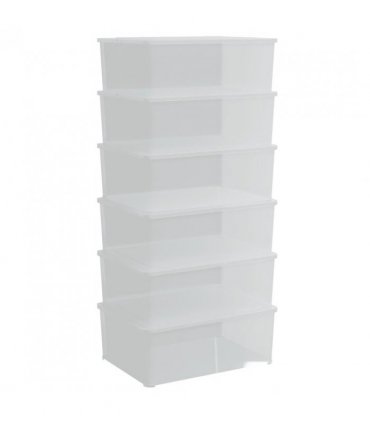 vidaXL Plastic Storage Boxes 6 pcs 10 L Stackable