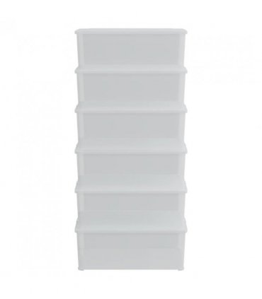 vidaXL Plastic Storage Boxes 6 pcs 10 L Stackable