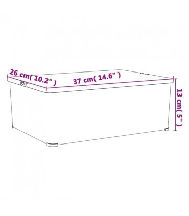 vidaXL Plastic Storage Boxes 6 pcs 10 L Stackable