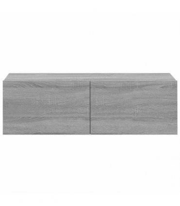 vidaXL Wall TV Cabinets 4 pcs Grey Sonoma 100x30x30 cm