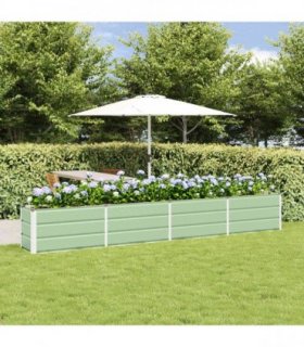 vidaXL Planter Green 320 x 40 x 45 cm Steel