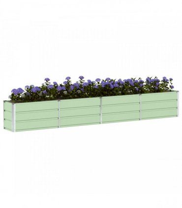 vidaXL Planter Green 320 x 40 x 45 cm Steel
