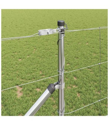 vidaXL Welded Wire Fence with Spikes 50 x 1 m Galvanised Steel Silver