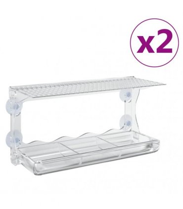 vidaXL Window Bird Feeders 2 pcs Acrylic 30x12x15 cm