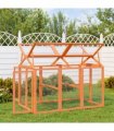 vidaXL Run Box Brown 141x94x104 cm Solid Wood Pine