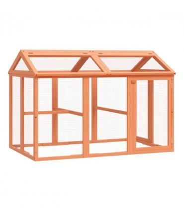 vidaXL Run Box Brown 141x94x104 cm Solid Wood Pine