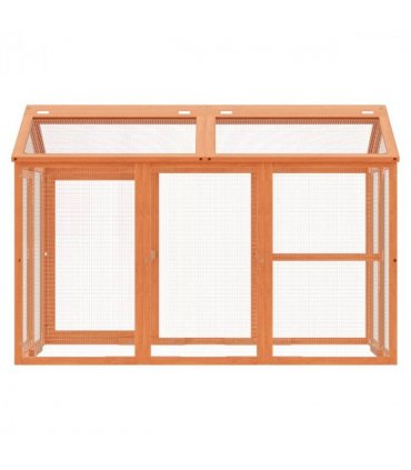 vidaXL Run Box Brown 141x94x104 cm Solid Wood Pine