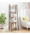 vidaXL 5-Tier Standing Shelf Light Brown and Black 56x35x174 cm