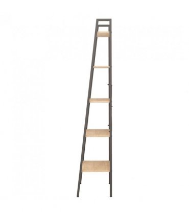 vidaXL 5-Tier Standing Shelf Light Brown and Black 56x35x174 cm