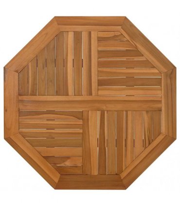vidaXL Table Top 60x60x2.5 cm Octagonal Solid Wood Teak