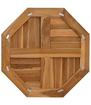 vidaXL Table Top 60x60x2.5 cm Octagonal Solid Wood Teak