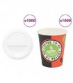 vidaXL Paper Coffee Cups with Lids 1000 pcs 8oz 240ml