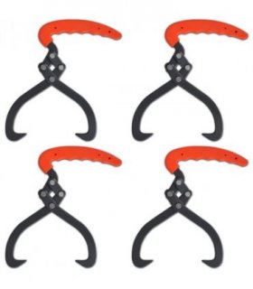 4 pcs Log Tongs with PVC Handle