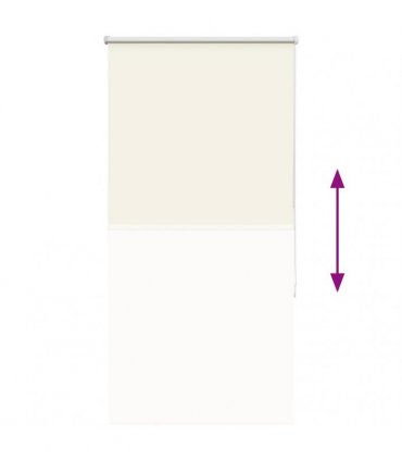 vidaXL Roller Blind Blackout Off White 75x130 cm Fabric Width 70.7 cm Polyester