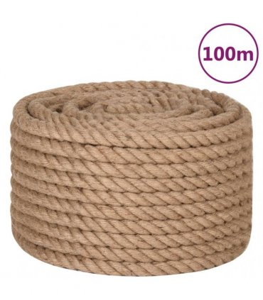 vidaXL Jute Rope 100 m Long 16 mm Thick