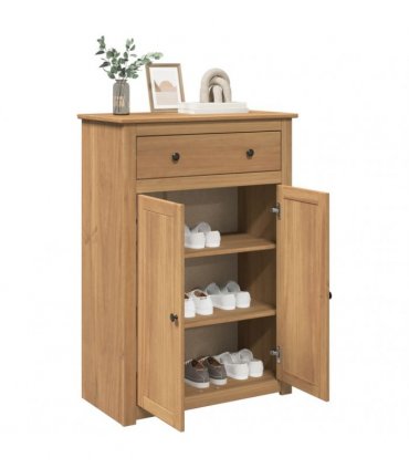 vidaXL Shoe Cabinet PANAMA 80x40x114 cm Solid Wood Pine