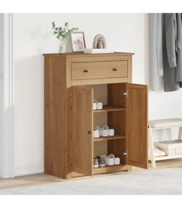 vidaXL Shoe Cabinet PANAMA 80x40x114 cm Solid Wood Pine