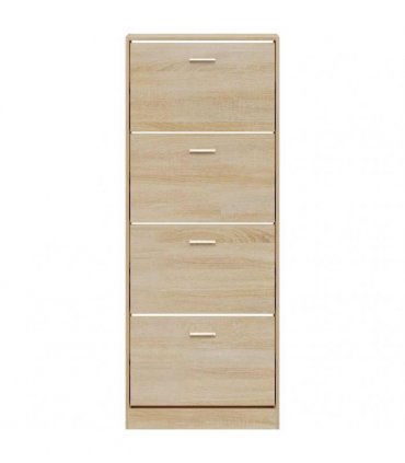 vidaXL Shoe Cabinet Oak 59x17x150 cm Engineered Wood