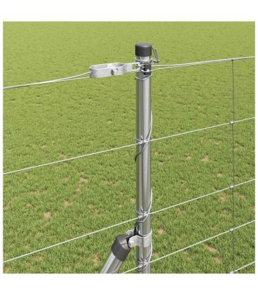 vidaXL Ground Fix Welded Wire Fence 25 x 1.6 m Galvanised Steel Silver