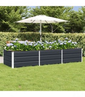 vidaXL Planter Anthracite 240 x 80 x 45 cm Steel