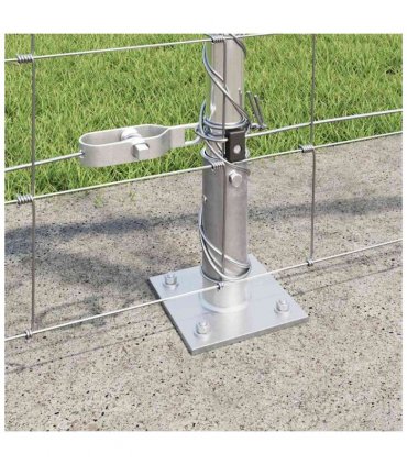 vidaXL Welded Wire Fence with Concrete Base 25 x 1 m Galvanised Steel