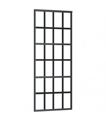 vidaXL Sliding Door with Hardware Set Black 76x205 cm ESG Glass