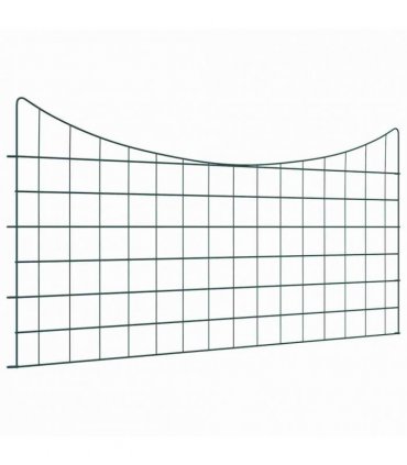 vidaXL Pond Fence Set 5 pcs Green 100 x 50 cm Steel