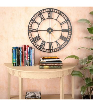 vidaXL Vintage Wall Clock with Quartz Movement Metal 60 cm XXL