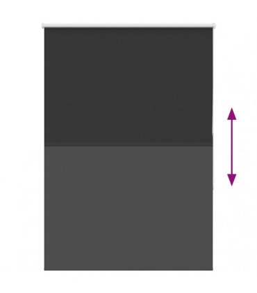 vidaXL Roller Blind Blackout Black 90x130 cm Fabric Width 85.7 cm Polyester