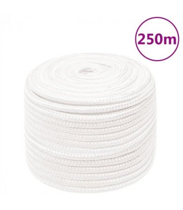 vidaXL Boat Rope Full White 14 mm 250 m Polypropylene