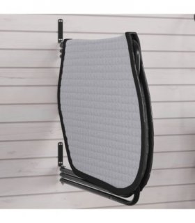 vidaXL Saddle Pad Rack 3 Arms Black Iron