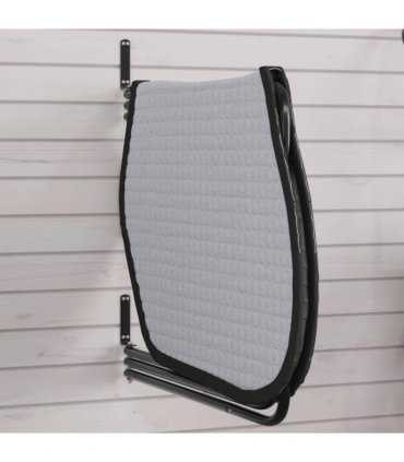 vidaXL Saddle Pad Rack 3 Arms Black Iron