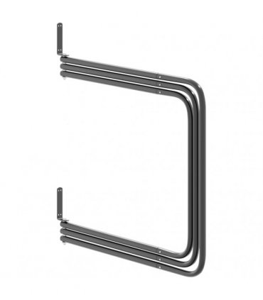 vidaXL Saddle Pad Rack 3 Arms Black Iron