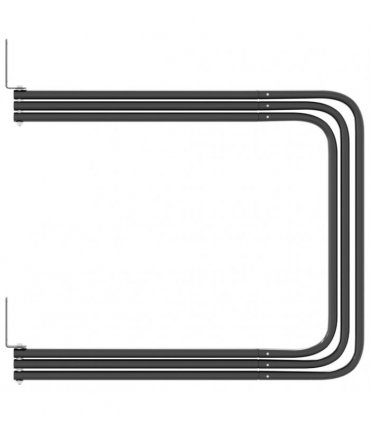 vidaXL Saddle Pad Rack 3 Arms Black Iron