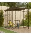 vidaXL Bicycle Shed 190x190x222 cm Steel Black