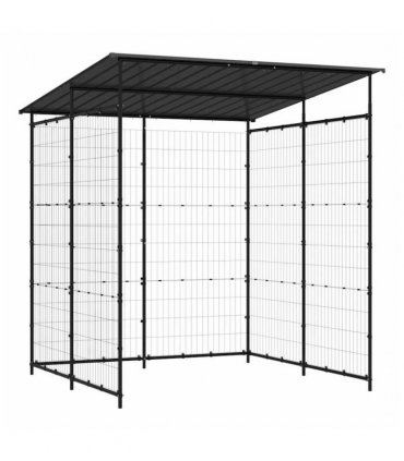 vidaXL Bicycle Shed 190x190x222 cm Steel Black
