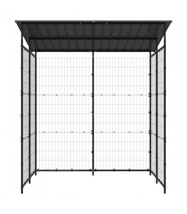 vidaXL Bicycle Shed 190x190x222 cm Steel Black