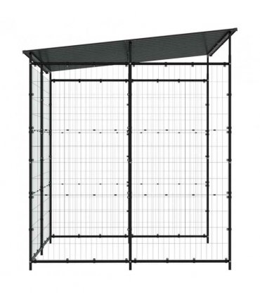 vidaXL Bicycle Shed 190x190x222 cm Steel Black