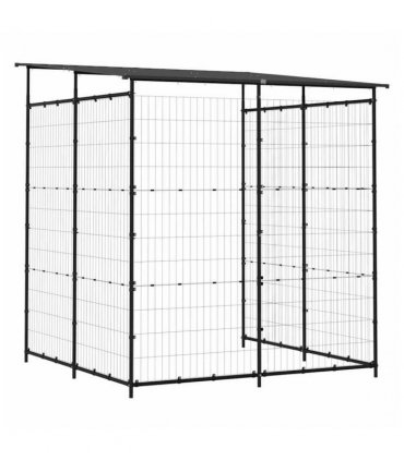 vidaXL Bicycle Shed 190x190x222 cm Steel Black
