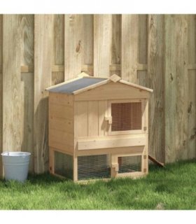 vidaXL Chicken Coop Brown 75 x 60 x 89 cm Solid Pine Wood