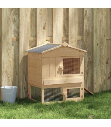 vidaXL Chicken Coop Brown 75 x 60 x 89 cm Solid Pine Wood