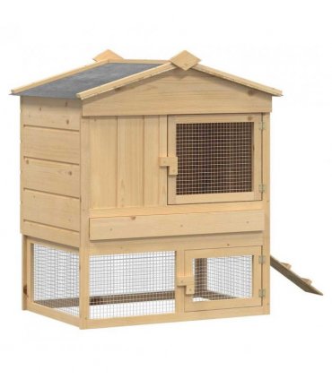 vidaXL Chicken Coop Brown 75 x 60 x 89 cm Solid Pine Wood