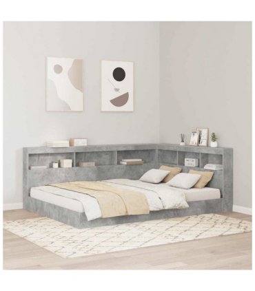 vidaXL Storage Headboard Concrete Grey 150 cm Engineered Wood