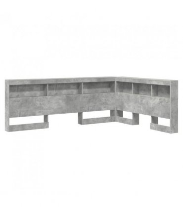 vidaXL Storage Headboard Concrete Grey 150 cm Engineered Wood