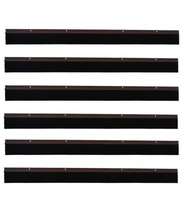 vidaXL Screw-on Door Brush Seals 6 pcs Brown 100 cm Aluminium Alloy