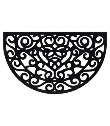 vidaXL Door Mat Half Round 45x75 cm Rubber