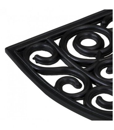 vidaXL Door Mat Half Round 45x75 cm Rubber